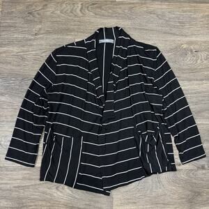 Alembika Cropped Cardigan Black Pinstripe SIZE 3 / US 10-12